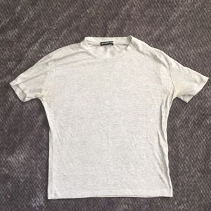 Grey and white Brandy Melville t- shirt.